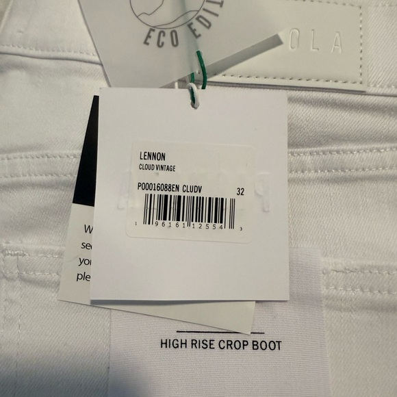 NWT PISTOLA Lennon High Rise Crop Boot - Cloud Vintage White Size 32 - Picture 6 of 7